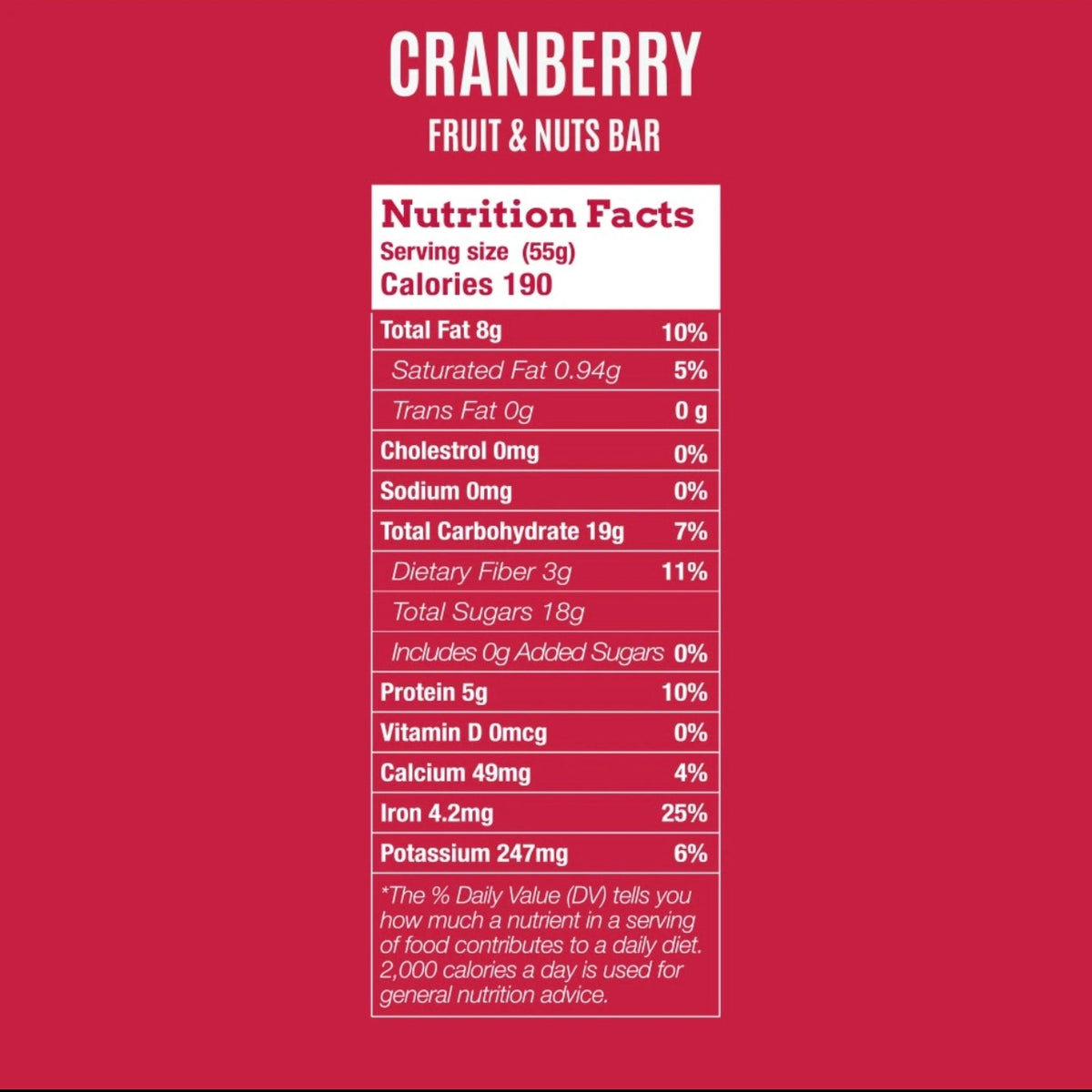 OWO Natural Bar – Cranberry